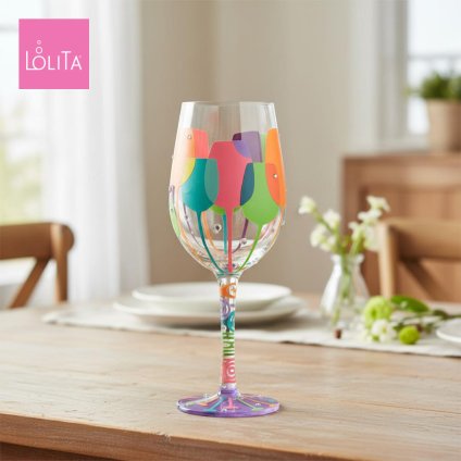 Lolita ワイングラス Wine Squad 22.4cm ワインのチーム | かわいい おしゃれ ポップ モダン デザイン食器 アート ロリータ･ヤンシー 正規輸入品