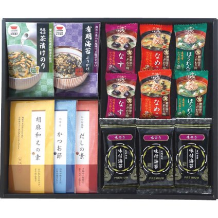 ノーブランド 和みのとき [26-7606-053] FR-5F お茶漬け のり茶漬け ふりかけ 佃煮 だしの素 かつお節 即席 味噌汁 フリーズドライ 味付海苔 有明海産 詰め合わせ お返し 内祝い お歳暮 お中元 ギフト 贈り物
