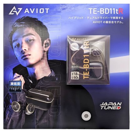 AVIOT 完全ワイヤレスイヤホン TE-BD11tR  ハイブリッド・デュアルドライバー 重低音モデル ダイナミック型  新搭載の集音モード 音楽再生:単体最大18時間  Bluetooth5.2 防水:IPX4 通話:最大9時間