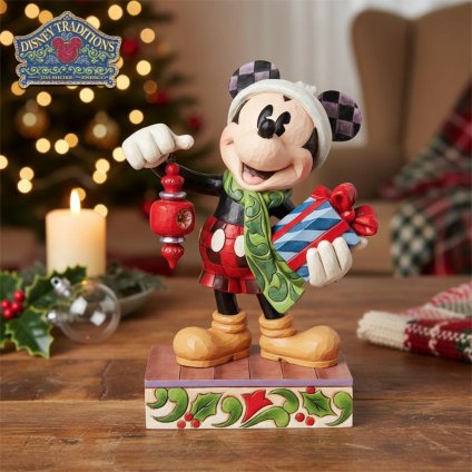 ミッキー ホリデー リミテッドエディション 19.5cm クリスマス | ディズニー トラディションズ ジムショア グッズ フィギュア 人形 置物 彫刻 Jim Shore 正規輸入品