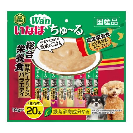 いなば Wanちゅ～る 総合栄養食 野菜 ビーフミックスバラエティ ちゅーる 犬 おやつ 国産