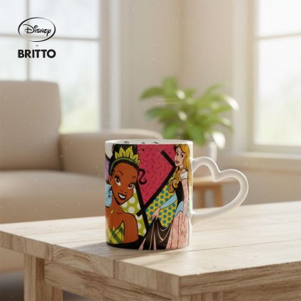 アリエル&ティアナ マグカップ Romero Britto 10cm | ロメロ・ブリット デザイン アート 正規輸入品