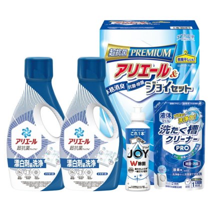 実りの秋の贈り物 アリエール&ジョイセット ギフト工房 セット内容/P&Gアリエールジェル（700g）×2、P&G除菌ジョイ（170ml）･液体洗たく槽クリーナーPRO（200g）×各1