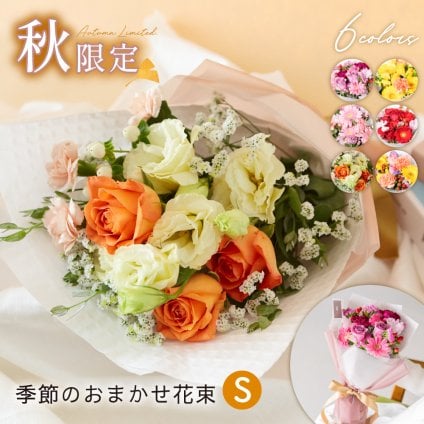 季節のおまかせ 花束Sサイズ ブーケ 韓国ラッピング 花束 生花 花市場から直送 ガーベラ バラ カーネーション  お祝い 誕生日 記念日