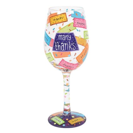 Lolita ワイングラス Many Thanks 22.4cm 感謝でいっぱい | かわいい おしゃれ ポップ モダン デザイン食器 アート ロリータ･ヤンシー 正規輸入品