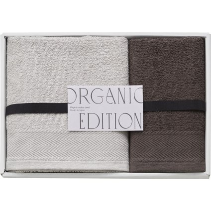 ORGANIC EDITION オーガニックエディション フェイスタオル ウォッシュタオル セット [26-7521-015] OE1015 日本製 綿100 薄手 乾きやすい 吸水 オーガニックコットン使用 内祝い ギフト 返礼品