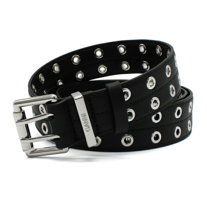 ガニー GANNI アイレット ベルト A6586-099 Black Double Eyelet Belt レディース ブラック 海外正規品