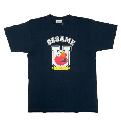 セサミストリート エルモ ユニセックスTシャツ(S) ネイビー アパレル