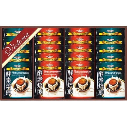 ビクトリアコーヒー 酵素焙煎ドリップコーヒーセット [26-7582-030] ND-250 コーヒー 珈琲 クラシックブレンド エクセレントブレンド アソート 詰め合わせ プレゼント ギフト