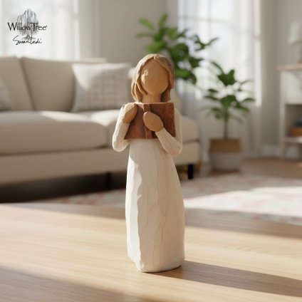 ウィローツリー彫像 Love of Learning - 学びへの欲求 14cm 本 子供 少女 | おしゃれ 置物 彫刻 人形 インテリア スーザン･ローディ 正規輸入品