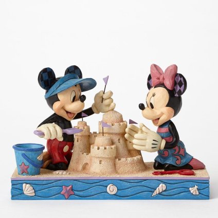 ミッキーとミニー 海辺 シーサイド 20.3cm | ディズニー トラディションズ ジムショア グッズ フィギュア 人形 置物 彫刻 Jim Shore 正規輸入品