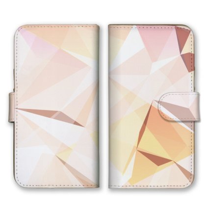 ＼全機種対応／ スマホケース 手帳型 スマホカバー 手帳タイプ スマートフォン ケース カバー パターン 図形 ポリゴン 立体的 ピンク かわいい かっこいい カードホルダー付き カード収納 合皮 合成レザー
