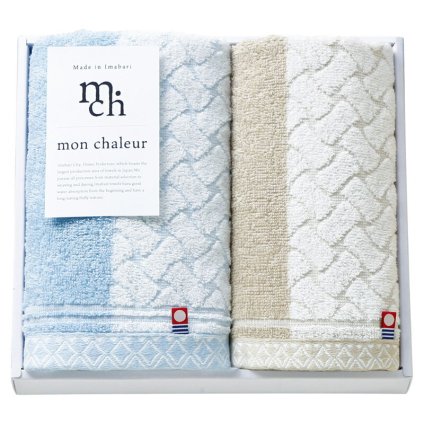 実りの秋の贈り物 フェイスタオル&ウォッシュタオル Mon Chaleur フェイスタオル:28×75cm、ウォッシュタオル:28×30cm