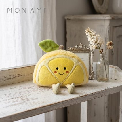 レモン スライス 11cm | モナミ ぬいぐるみ 雑貨 アート デザイン かわいい ファーストトイ ギフト プレゼント Mon Ami 正規輸入品