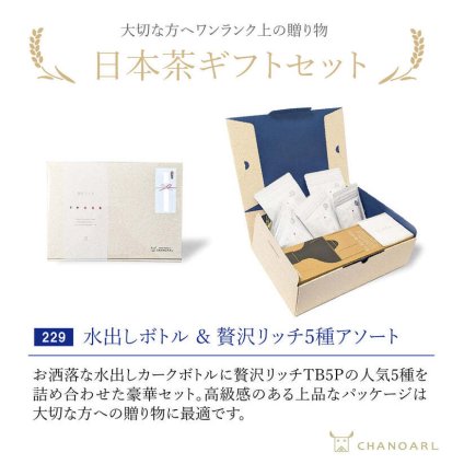 水出しカークボトル＆贅沢リッチ ティーバッグ5種 ギフトボックス｜日本茶 お茶 水出し茶 緑茶 玉露 煎茶 和紅茶 飲み比べ 詰め合わせ お茶ギフト お歳暮 お年賀 クリスマス 誕生日 プレゼント