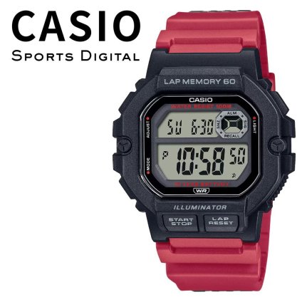 箱なし カシオ 腕時計 メンズ レディース デジタル ブラック レッド スポーツ ランニング 軽量 10気圧防水 10年電池 ラップタイム 誕生日 プレゼント ギフト CASIO 成人 卒業 入学