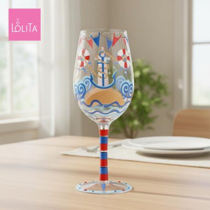 Lolita ワイングラス Nautical 22.4cm 航海 | かわいい おしゃれ ポップ モダン デザイン食器 アート ロリータ･ヤンシー 正規輸入品