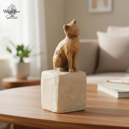 ウィローツリー 彫像 Love my Cat (light) - 私の愛猫 7cm ネコ | おしゃれ 置物 彫刻 人形 インテリア スーザン･ローディ 正規輸入品