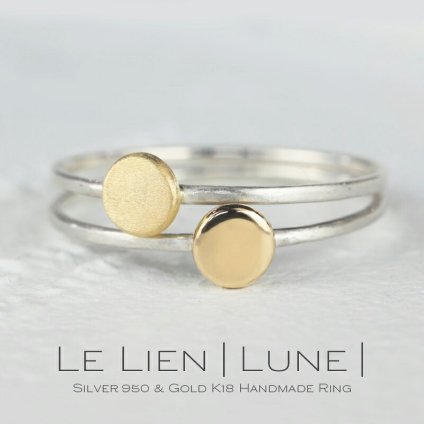 Le Lien Lune ル リアン リュンヌ シルバー ゴールド K18 silver 950 指輪 リング 1mm幅 シルバー 細リング 華奢リング ピンキーリング ペアリング 円 丸 サークル レディース シンプル 華奢