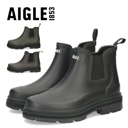 AIGLE エーグル メンズ  SOFT RAIN M2 ソフトレイン2 ラバーブーツ レインブーツ 防水 長靴 サイドゴア ショートブーツ ローカット ZZHNC95