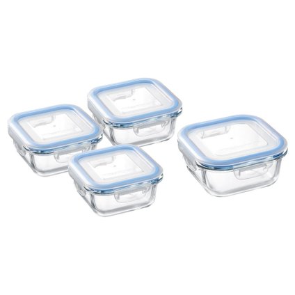 レッシュ 耐熱ガラス容器4Pセット  ／保存容器・キャニスター 保存容器・調味料入れ キッチン用品 敬老の日 プレゼント ギフト お彼岸 お供え 秋 2026 送料無料 ギフト プレゼント プチギフト 内祝い 快気祝い 出産祝い 結婚祝い 引出物 新築祝い お返し