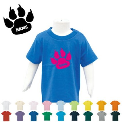 「足跡」名入れTシャツ/ベビー服、キッズ服、お名前、ネーム、子供服、キッズウェア、こども服、入園、入学、新学期、幼稚園、保育園、小学校、ベビーウェア、入園祝い、入学祝い、お祝い、ギフト
