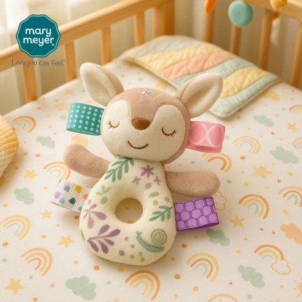 メリーマイヤー タギーズ フローラバンビ ラトル 18cm シカ | ぬいぐるみ ファーストトイ ベビー 赤ちゃん 0歳 用品 安全 Mary Meyer 正規輸入品