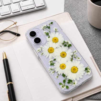 【ほぼ全機種対応スマホケース❁】押し花スマホケース NO.514（ホワイト）（着日指定不可） 押し花＆レジン iPhone/Xperia/AQUOS/Galaxy他