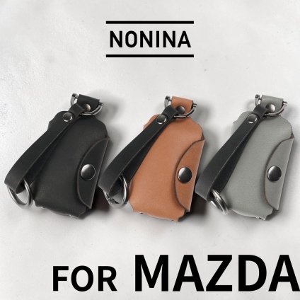 【NONINA】マツダ スマートキーケース CX-30 CX-5 CX-8 CX-60 MX-30 CX-80 MAZDA3 MAZDA2 ロードスター MAZDA6 【日本製 本革 植物なめしレザー エイジング】牛革 2mm厚リレーアタック対策 電波遮断 名入れ可 名入れ 父の日 母の日 敬老の日 お誕生日祝い 還暦祝い お祝い ギフト 贈り物 愛車キーケース 愛車キーホルダー【送料無料】