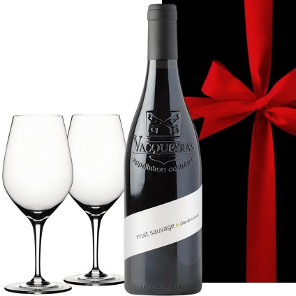 お祝いギフト ペアグラス 付き 自然派 オーガニック 赤ワイン ギフトセット フランス ローヌ 辛口 750ml ビオワイン BIO ワイングラス 2脚 ドイツ シュピゲラウ 割れにくい 食洗機可 プレゼント 結婚祝い 結婚記念日 新築 誕生日 両親 送料無料
