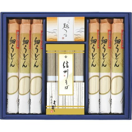 信州そば 細うどんセット [26-0479-110] FUL-30R 黒姫山 乾麺 蕎麦 うどん めんつゆ付き 詰め合わせ コシ のどごし お中元 お歳暮 ギフト 内祝い お返し 贈り物 プレゼント グルメ 帰省 土産 手土産