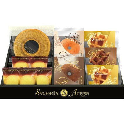 スイーツアンジュ ベルギーワッフルと焼菓子セット [26-2863-074] SGF-BE ワッフル バウムクーヘン ドーナツ クッキー 詰め合わせ 洋菓子 焼き菓子 出産内祝い 結婚内祝い 快気祝い お返し 御礼 お祝い ギフト