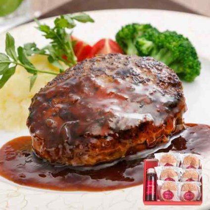東京 ラ・ベットラ・ダ・オチアイ 落合務 監修 牛肉100％ ハンバーグ 黒トリュフ ソース 6個 冷凍 イタリアン 巨匠 肉汁 ジューシー ごちそう