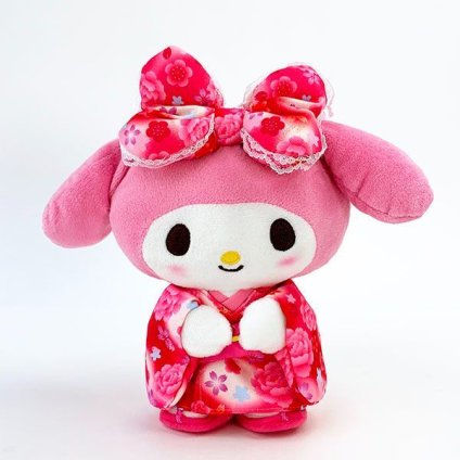 サンリオ マイメロディ ぬいぐるみ グラデ着物 立ち S  和風 インテリア マイメロ