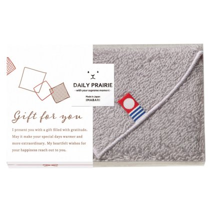 DAILY PRAIRIE リバーシブルタオルハンカチ グレージュ  ／タオル 日用品・ヘルスケア 敬老の日 プレゼント ギフト お彼岸 お供え 秋 2026 送料無料 ギフト プレゼント プチギフト 内祝い 快気祝い 出産祝い 結婚祝い 引出物 新築祝い お返し