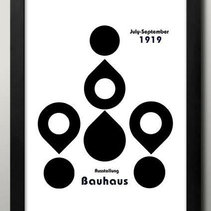 日本製 バウハウス BAUHAUS ミッドセンチュリー A3 サイズ ポスター アート おしゃれ 絵画 インテリア 北欧 イラスト マット紙 艶消し アートパネル 額 フレーム デザイン 壁掛け ギフト 新築祝い ディスプレイ  速達 送料無料