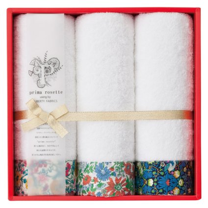 prima rosette using by LIBERTY FABRICS フェイスタオル3P YGN ／タオル 日用品・ヘルスケア 敬老の日 プレゼント ギフト お祝い いつ 70代 80代 メッセージ おじい おばあ 祖父母 お彼岸 お供え 秋 2026 送料無料 ギフト プレゼント