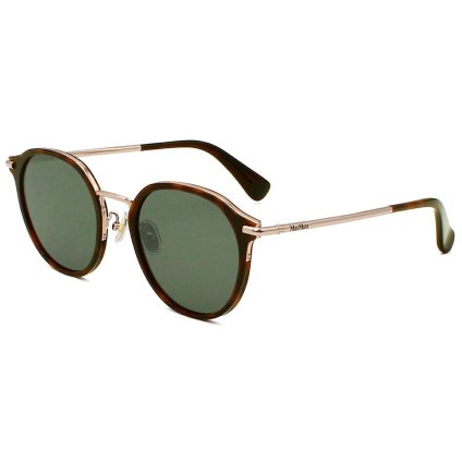 マックスマーラ Max Mara サングラス ノーズパッド UVカット アイウェア ボストン ウェリントン MM0147-K/S 52A 54 メンズ レディース ユニセックス ハバナ（クリア）+グリーン 海外正規品