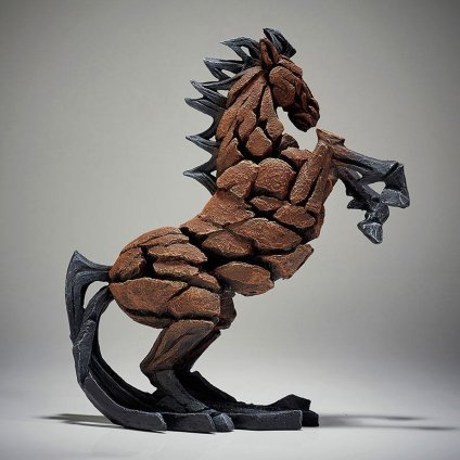 Edge Horse 幅24x奥行18.5x36.5(cm) 馬馬 | エッジ 彫刻 置物 オブジェ フィギュア 動物 大きい リアル アート マット･バックリー 正規輸入品