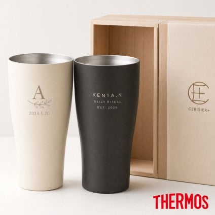 【名入れ彫刻 】 毎日使いたくなる上質THERMOSタンブラー 420ml