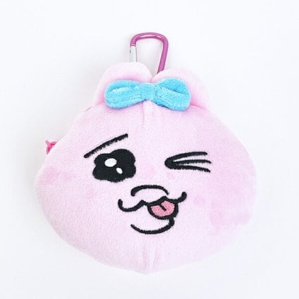 おぱんちゅうさぎ てへぺろ カラビナ付きぬいぐるみファスナマスコット ポーチ