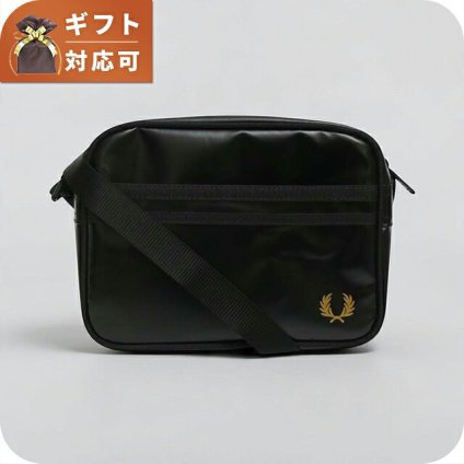 フレッドペリー FRED PERRY Tonal Classic Mini Shoulder Bag ショルダーバッグ l2169-774 ユニセックス Black Gold