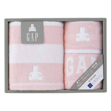 baby GAP ボーダーベア タオルセット ピンク  ／タオル 日用品・ヘルスケア 敬老の日 プレゼント ギフト お彼岸 お供え 秋 2026 送料無料 ギフト プレゼント プチギフト 内祝い 快気祝い 出産祝い 結婚祝い 引出物 新築祝い お返し