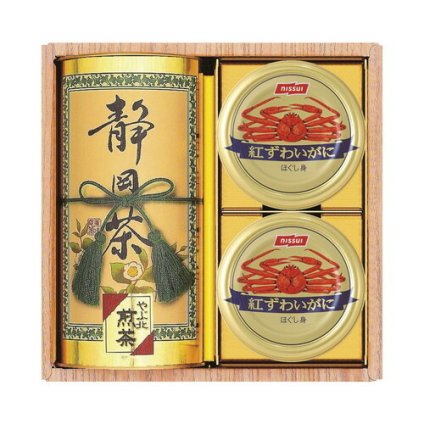 【送料無料・包装無料・のし無料】和彩撰(静岡茶・かに缶) CKT-40W(A5) /ギフト お歳暮 入学祝い 卒業祝い 就職祝い 結婚祝い 誕生日 出産祝い 引越祝い 香典返し 新盆 初盆 御礼 内祝い 快気祝い ご挨拶 志 法事