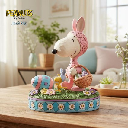 スヌーピー ウッドストック イースター 15.5cm | ジムショア ピーナッツ グッズ フィギュア 人形 置物 彫刻 Jim Shore 正規輸入品