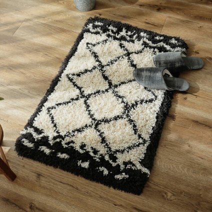 ラグ カーペット 玄関マット 45×60cm シュクラン 日本 滑り止め加工 手洗いOK すべり止め HOT対応・床暖房対応 アクリル 新生活