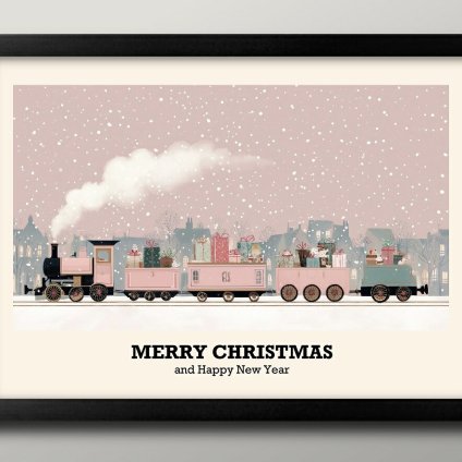 日本製 メリー クリスマス Xmas Christmas サンタクロース ビンテージイラスト A3 サイズ ポスター アート おしゃれ 絵画 インテリア 北欧 イラスト マット紙 艶消し アートパネル 額 フレーム デザイン 壁掛け ギフト 新築祝い ディスプレイ  速達 送料無料