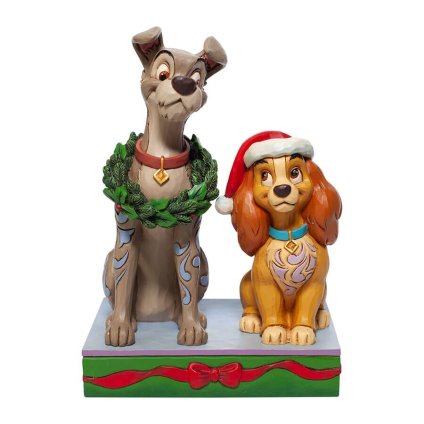 レディ&トランプ クリスマス 16.8cm クリスマス わんわん物語 | ディズニー トラディションズ ジムショア グッズ フィギュア 人形 置物 彫刻 Jim Shore 正規輸入品