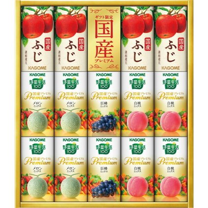 カゴメ 野菜フルーツ国産プレミアム [26-2889-031] YFP-30K ジュース 詰め合わせ 14本 国産果実 野菜ジュース フルーツジュース 100パーセント 白桃 メロン ふじ 常温 飲料 お歳暮 お中元 ギフト プレゼント 内祝い
