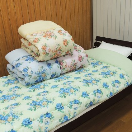 〈色おまかせ〉日本製防ダニ抗菌防臭加工ガーゼ肌掛布団 シングル